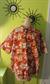 Pineapple Connection Men's Hibiscus Flower Hawaiian Style Cotton Shirt XL Tiki Luau Aloha