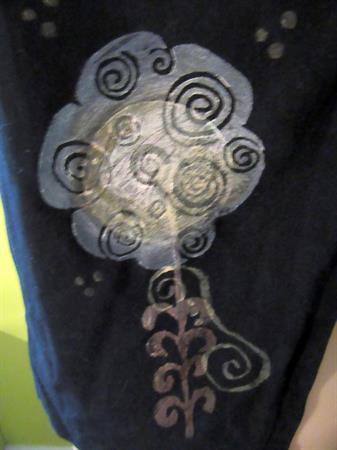 Vintage Blue Fish Black Long Skirt Size 1 Womens Clothing