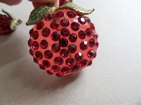 Vintage Forbidden Fruit Set Rhinestone 
