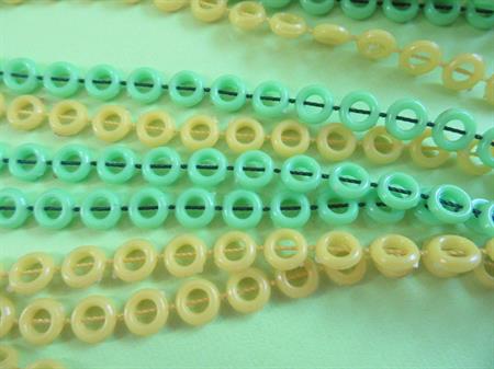 Mod 1960's Lime Green Long Necklace Vintage Jewelry '60's Accessories