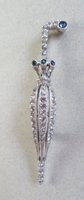 Vintage Kramer Rhinestone Umbrella Pin Figural Signed Costume Jewelry Bridal Shower Something Old