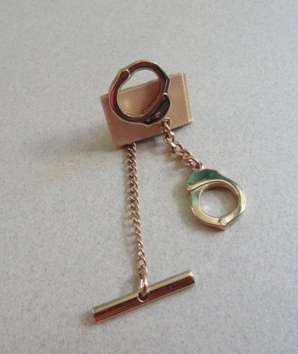 Vintage Handcuffs Tie Tac Never Worn Cop Police Men's Jewelry