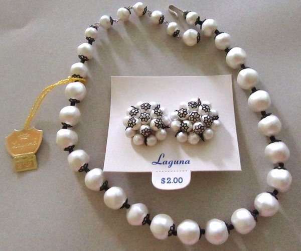 Vintage Laguna Choker Necklace Set Signed Jewelry