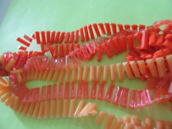 Vintage Mod Orange Choker Necklace Original Tag Never Worn 