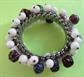 1950's Art Glass Expandable Cha Cha Bracelet Japan Vintage Costume Jewelry