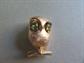 Genuine 14K Gold Vintage Barn Owl Pin Genuine Peridot Eyes 9 Grams Birder Birding Bird Watcher Figural Fine Jewelry