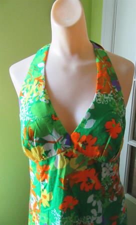 1960's Mod Halter Gown Hong Kong Vintage Clothing