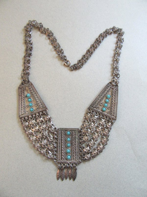 Vintage Israel  Necklace  Israeli Bohemian Gypsy