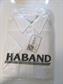 Vintage Men's Haband Polyester Short Sleeve Shirt White or Aqua Old Stock Never Worn Original Package  Sz