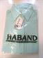 Vintage Men's Haband Polyester Short Sleeve Shirt White or Aqua Old Stock Never Worn Original Package  Sz