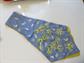 Vintage 1940's Rare Brooks Cadwallader Silk Scarf AS IS Animlas and Trees Graphics Blue and Yellow