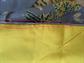 Vintage 1940's Rare Brooks Cadwallader Silk Scarf AS IS Animlas and Trees Graphics Blue and Yellow