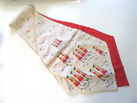 Vintage 1940's Brooks Cadwallader Silk Scarf British Red Coats Graphics Rare Vintage Accessories