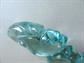 Aqua Glass Tiki Paperweight or Statue Tropical  Hawaiian Home Decor