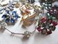 Vintage Rhinestone Destash Lot Some Wearable Missing Stones Coro Czech Upcycle Repurpose