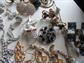 Vintage Rhinestone Destash Lot Some Wearable Missing Stones Coro Czech Upcycle Repurpose