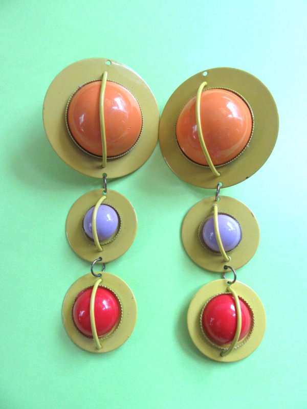 1980's  Sphere Earrings Vintage Jewelry 