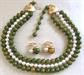 Vintage Bakelite Choker Necklace Set Faux Pearl