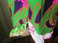 Ladies RARE Two Piece Vintage Psychedelic  Maluna Hawaiian Orchids Wild Hot Pants and Blouse Hawaii Beach Set Never Worn Old Stock Luau Tiki