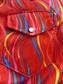 Men's 1970's Wild Western Disco Shirt Polyester Rainbow Ribbons Party Vintage Clothing 