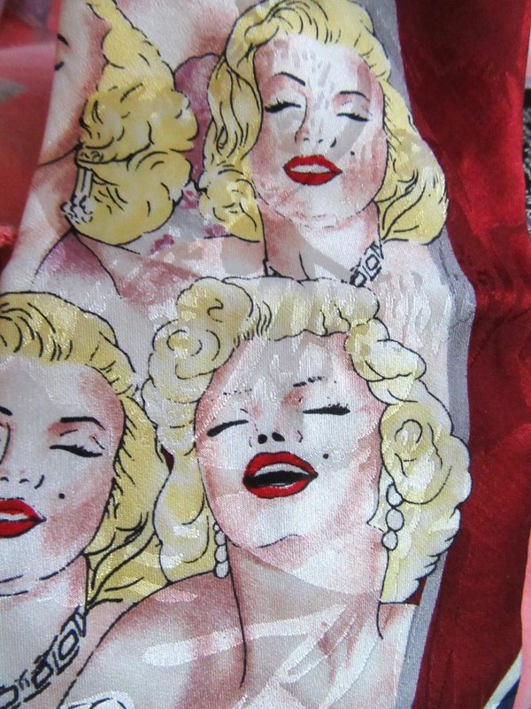 1990s Silk Marilyn Monroe Tie Never Worn Celebrity Memorabilia 