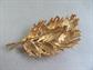 Vintage Rhinestone and Faux Pearl Leaves Pin Costume Jewelry