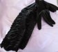 Vintage 1990's Velveteen Long Slouch Evening Gloves Never Worn Black or Blue