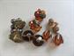 Vintage Clip On Earrings Lot Amber Fall Colors