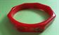 Lipstick Red Lucite Bangle Bracelet Hand Painted Vintage Costume Jewelry '50's Accessories