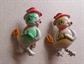 Anthropomorphic Bird Pins  Vintage Costume Jewelry Birder Birding Figural