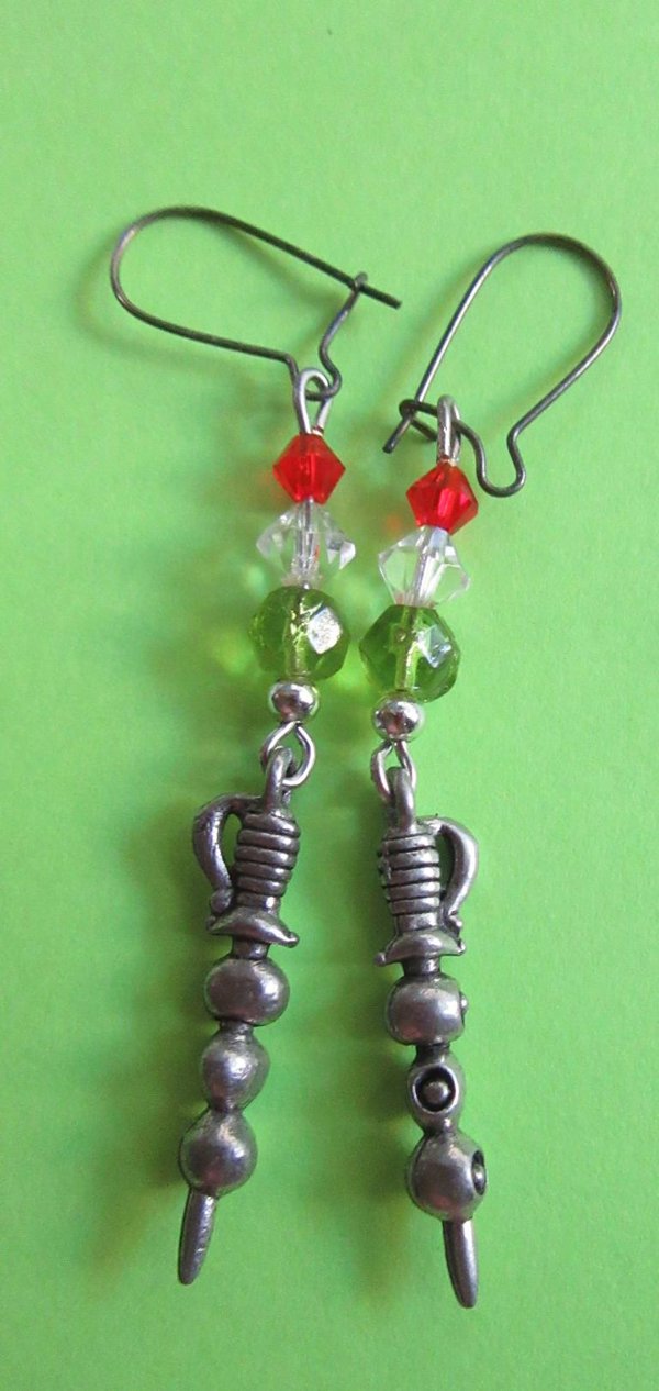 Glass Martini Pierced Earrings Your Choice Bartender Gift 