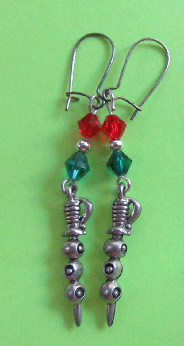 Glass Martini And Olive Pierced Earrings Your Choice Bartender Gift 
