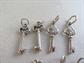 Sixteen Sterling Silver Skeleton Key Charms and Pendants Lot Never Used Destash Jewelry Making Supplies