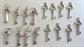 16 Sterling Skeleton Key Charms Lot Jewelry Making Supplies