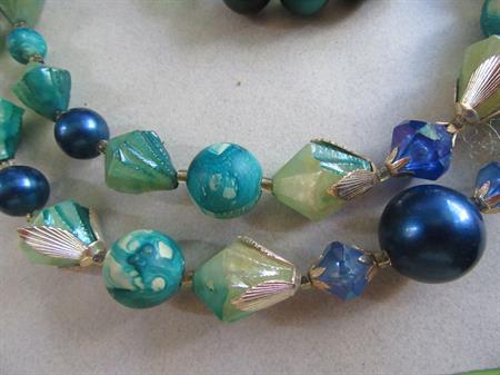 Vintage Multi Strand Hong Kong Necklaces Beads Vintage ewelry 1950s Accessories