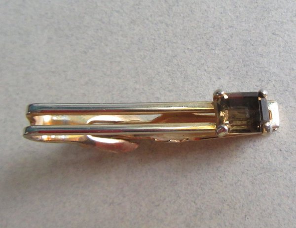 Swank 1950's Rhinestone Tie Clip Mens Jewelry