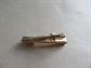 Swank Late 1950's Taupe Rhinestone Skinny Tie Bar Clip Mens Jewelry