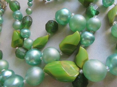 Vintage Bakelite Necklace Multi Strand Needs Clasp Ring