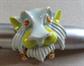 ART Arthur Pepper Signed  Lion Head Enameled Scarf Ring Vintage Accessories Leo August Birthday