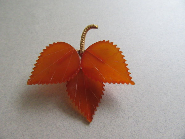 Genuine Baltic Amber  Pin Vintage Jewelry 