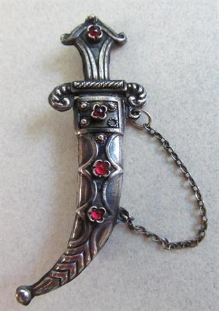 Vintage A. Stanetzky Pin Jerusalem  Bohemian Garnets  Sterling Silver Fine Jewelry