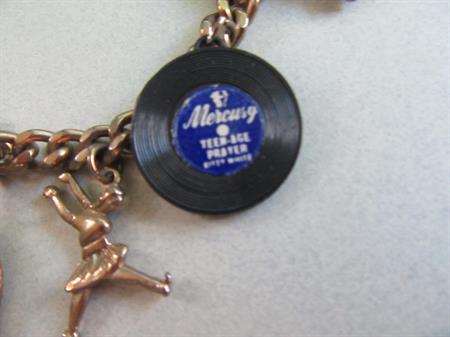 1950's Kitty White And E Barclay Mercury Record Charm Bracelet