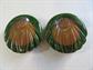 1940's Genuine Bakelite Dress Clip Pair Apple Juice and Creamed Spinach '40's Accessories