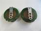 1940's Genuine Bakelite Dress Clip Pair Apple Juice and Creamed Spinach '40's Accessories