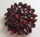 Vintage Dark Red Rhinestone Pin