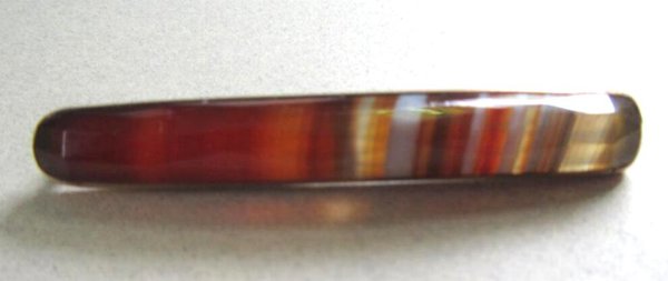 Antique Scottish Banded Agate Bar Pin Vintage Jewelry