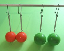 1960's Mod Earrings Color Choice Vintage Jewelry