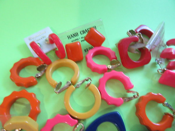 Vintage 1960's Mod Earrings Lot Some Wearable