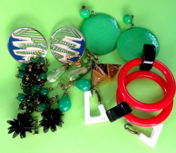 Vintage Earrings Lot 1950's to 1980's Signed Berebi 