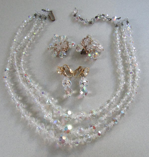1950's Crystal Jewelry Lot Vintage Jewelry